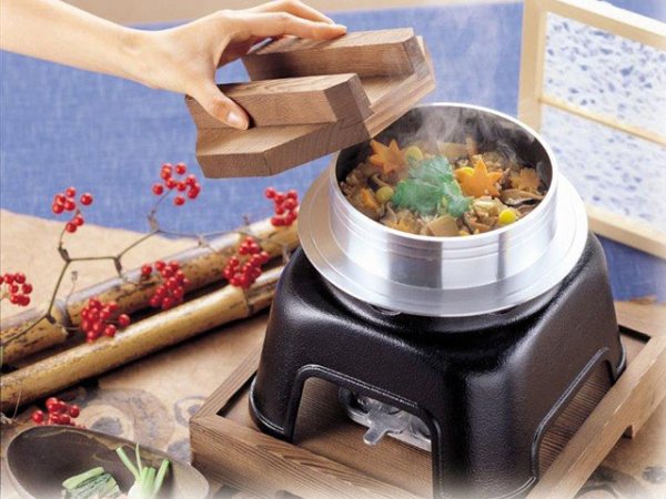 画像6: Gaobabu☆ミニ釜飯(1.0合)セット茶(アルミ製3層フッ素加工) ※ 日本製 (6)