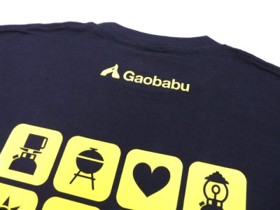 画像1: ガオバブ(Gaobabu)☆オリジナルTシャツ(Aタイプ)　ネイビー【ネコポスだと送料220円】