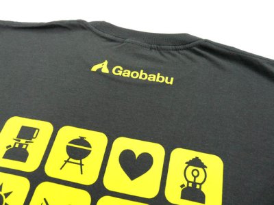 画像1: ガオバブ(Gaobabu)☆オリジナルTシャツ(Aタイプ)　デニム【ネコポスだと送料220円】