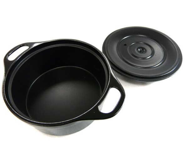 画像2: ガオバブ(Gaobabu)☆Gaobabuおそとでアヒージョ 両手鍋12cm(メッシュ袋付) 黒 (2)