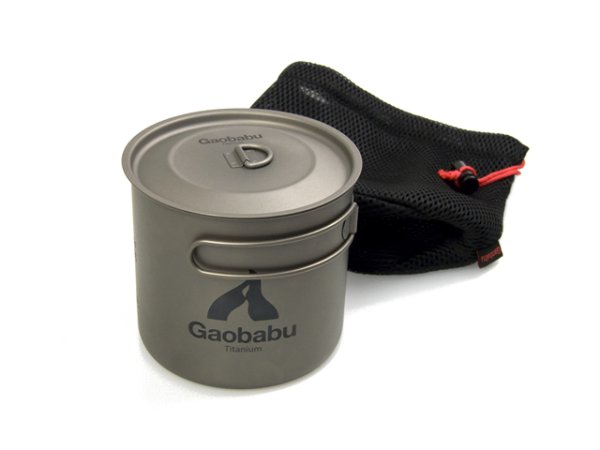 画像2: 【期間限定30％OFFキャンペーン中！】ガオバブ(Gaobabu)☆GaobabuチタンポットSOLO1100（フタ・厚手メッシュ袋付き） (2)