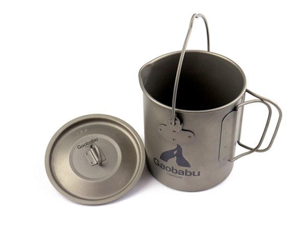 画像2: 【期間限定30%OFFキャンペーン中!】ガオバブ(Gaobabu)☆GaobabuチタンポットSOLO 750 ベイルハンドル(フタ・メッシュ袋付き) (2)