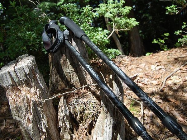 画像4: ガオバブ(Gaobabu)☆Gaobabu超軽量カーボン製トレッキングポール2本セット（半面メッシュタイプの収納袋付き） (4)