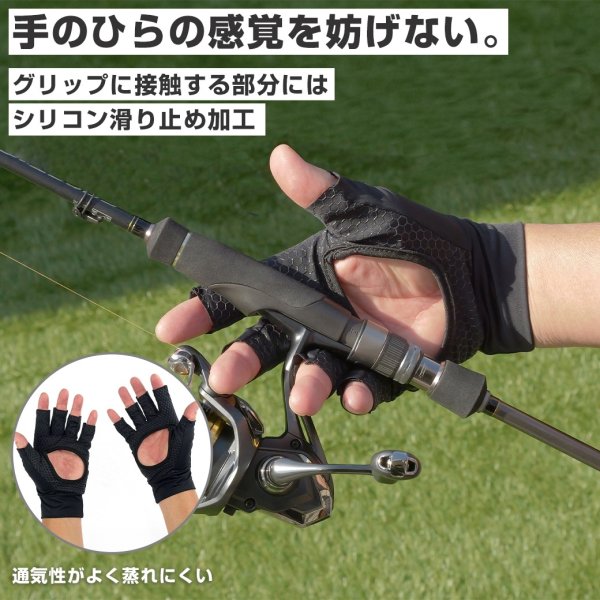 画像4: ガオバブ(Gaobabu)☆Gaobabu手甲グローブ(5本指出しタイプ) フリーサイズ ブラック (4)