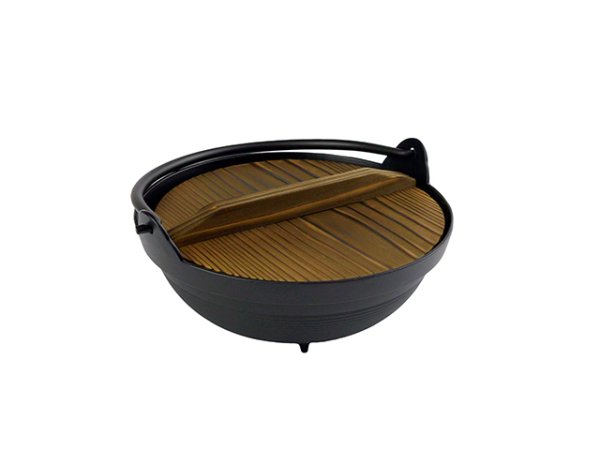 画像2: Gaobabu☆囲炉裏吊り鍋18cm木蓋付　※ 日本製 (2)