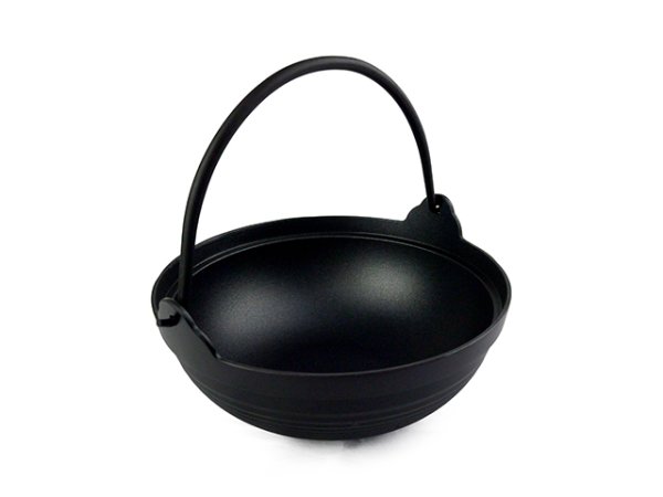 画像5: Gaobabu☆囲炉裏吊り鍋フッ素24cm木蓋付（アルミ製3層フッ素加工）　※ 日本製 (5)