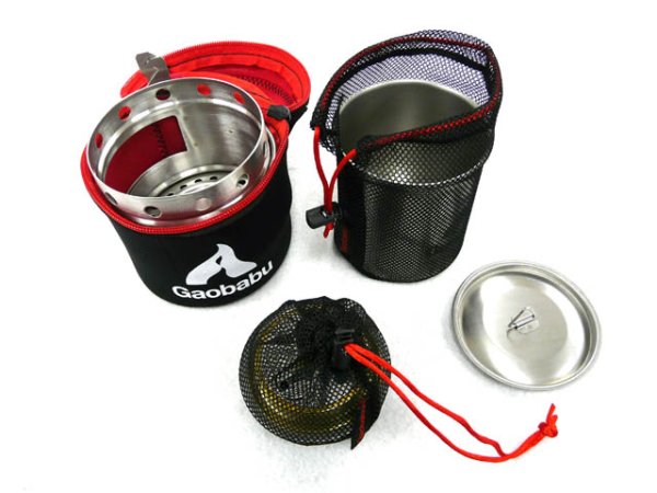 画像2: ガオバブ(Gaobabu)☆Gaobabuキャリボ ステンマグ+固形燃料ツールセット GSET-09 (2)