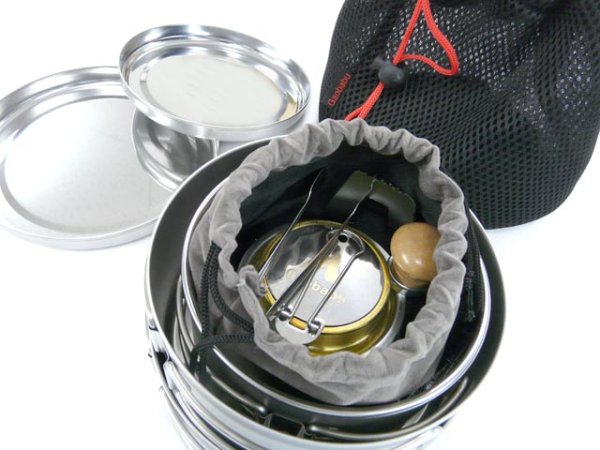 画像8: ガオバブ(Gaobabu)☆Gaobabuオリジナル 固形燃料クッキングセット(鍋2個＋フライパン含むお得11点セット) GSET-13 (8)