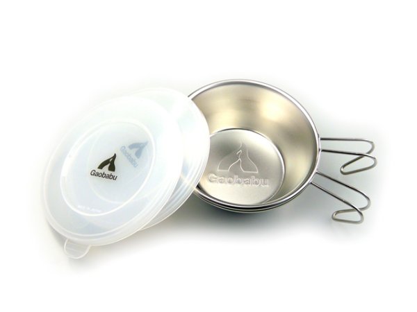 画像2: ガオバブ(Gaobabu)☆Gaobabuシェラカップ300ml (密閉蓋付き)2個セット(日本製)とメッシュ袋 GSET-21 (2)