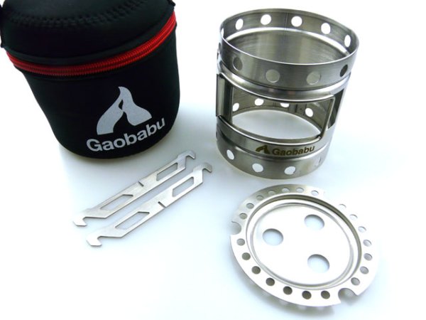 画像5: ガオバブ(Gaobabu)☆Gaobabuキャリボ チタンマグ+アルコールバーナーセット GSET-25 (5)