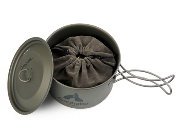 画像10: 【期間限定30%OFFキャンペーン中!】ガオバブ(Gaobabu)☆GaobabuチタンポットSOLO 800+オリジナル固形燃料コンロセット GSET-29 (10)