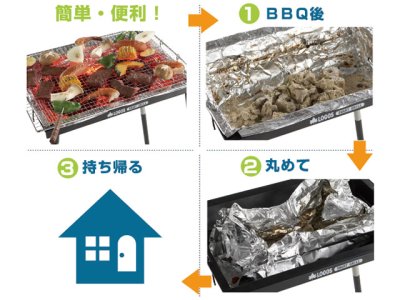 画像1: ロゴス(LOGOS)☆BBQお掃除楽ちんシート（極厚）【送料590円 3980円以上送料無料】