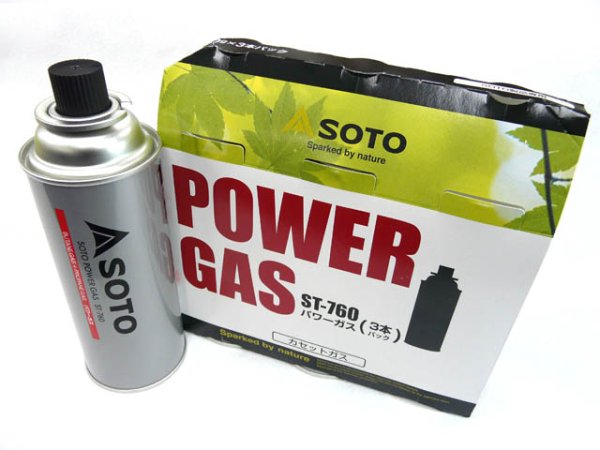 画像1: 新富士バーナー(SOTO)☆パワーガス(POWER GAS) ST-760 3本パック ST-7601【送料590円 3980円以上送料無料】 (1)